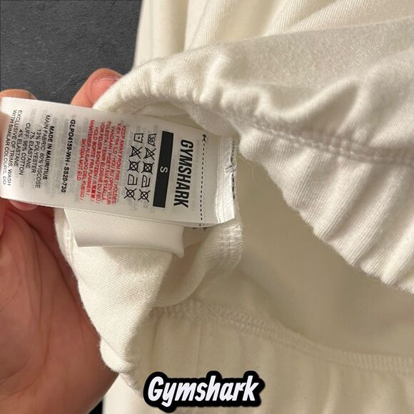 Preowned Gymshark Cropped Half-Zip Sweatshirt – Off White – Small - Picture 9 of 9